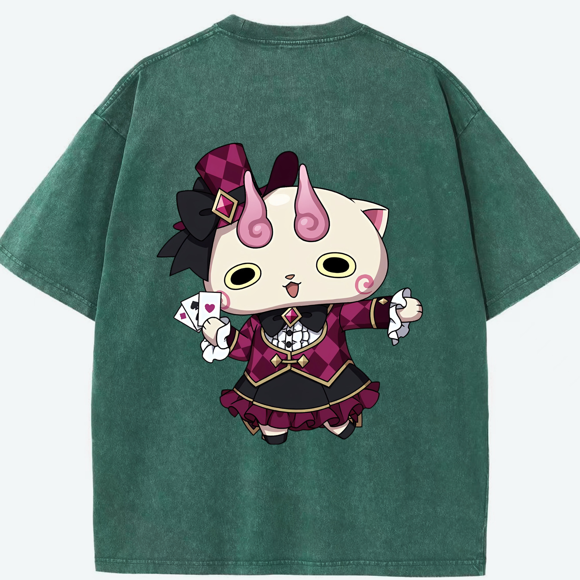 （画像用） 妖怪ウォッチ Yo-kai Watch 綿100% ヴィンテージ風 半袖Tシャツ（背面プリント）